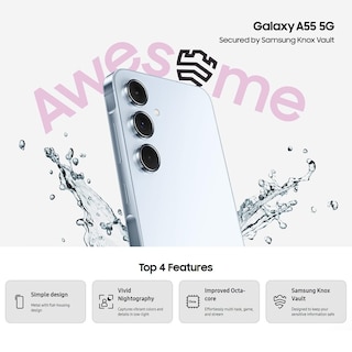 Foto 4 | Samsung Galaxy A55 5g 256 Gb 8 Gb Desbloqueado Ram Awesome Navy - Venta Internacional