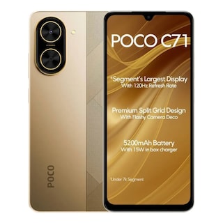 Foto 2 | Bundle Xiaomi Poco C71 128gb Rom Xiaomi Dorado Incluye Smartwatch-y13 + Audífonos G-tide Ac01