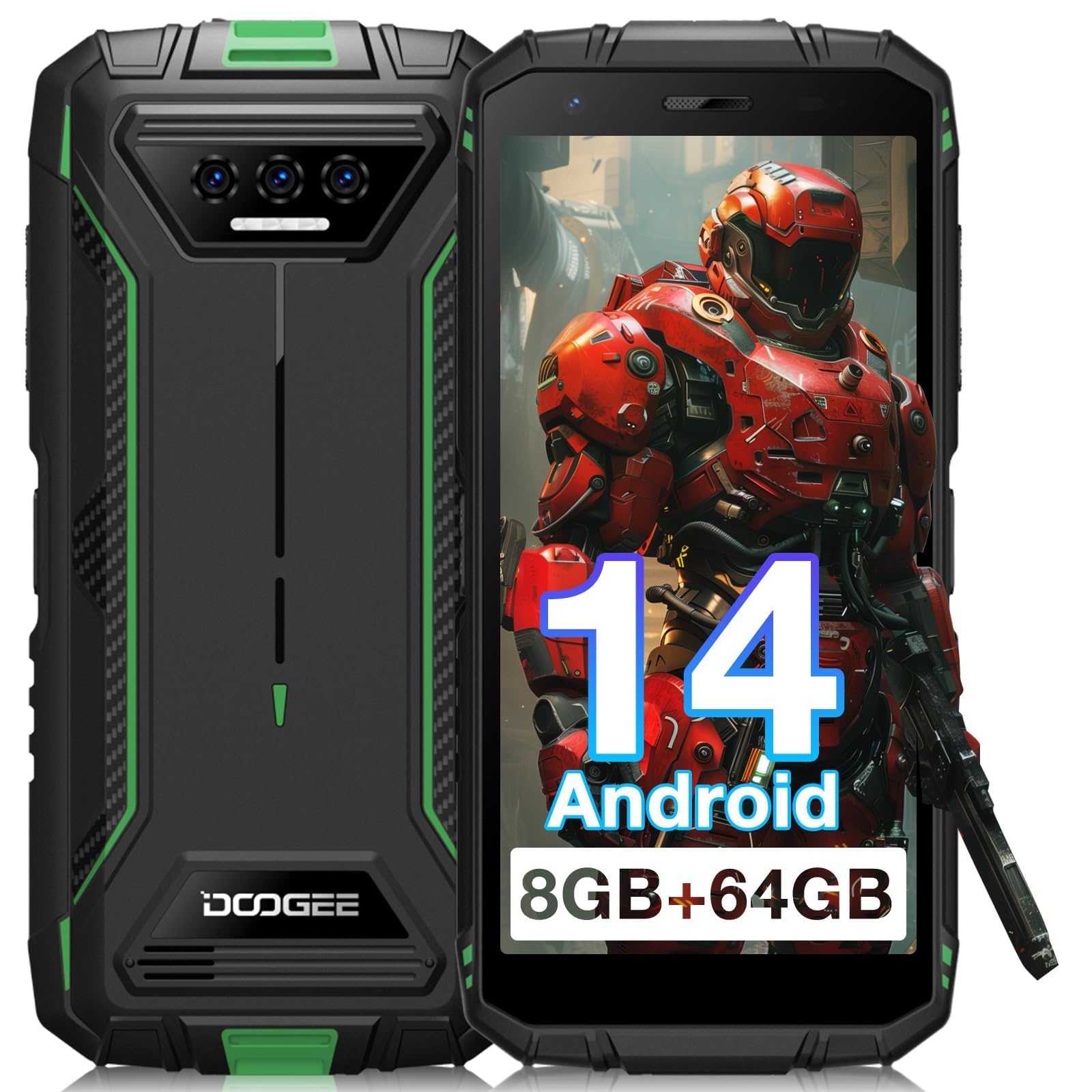 Foto 1 | Teléfono Robusto Doogee S41t Desbloqueado 2025 Android 14 8gb+64gb Verde - Venta Internacional.