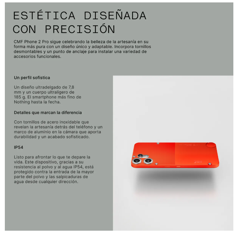 Foto 6 | Smartphone Cmf Phone 2 Pro De 8 Gb De Ram Y 128 Gb De Rom, Color Negro