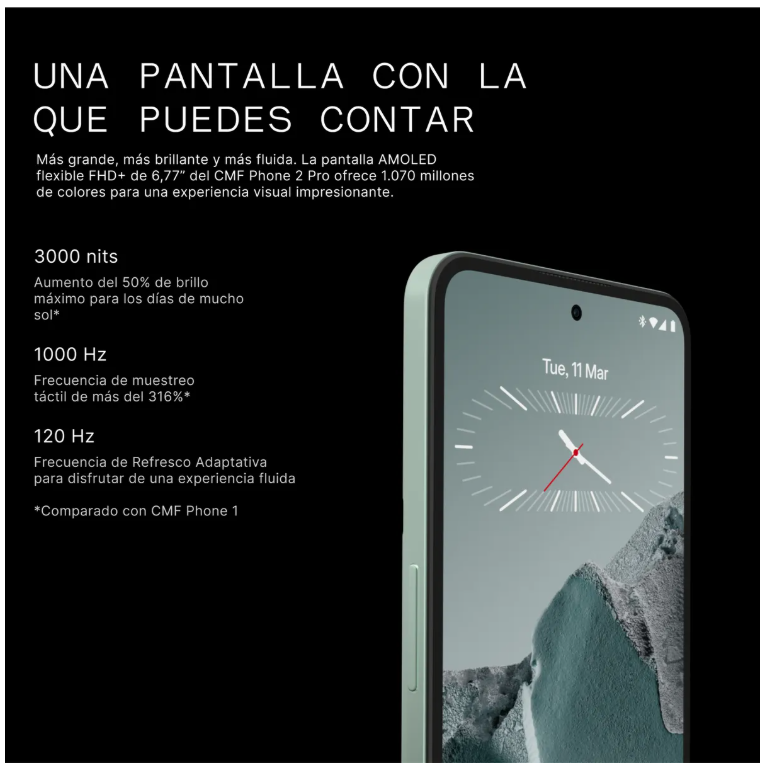 Foto 8 pulgar | Smartphone Cmf Phone 2 Pro De 8 Gb De Ram Y 128 Gb De Rom, Color Negro