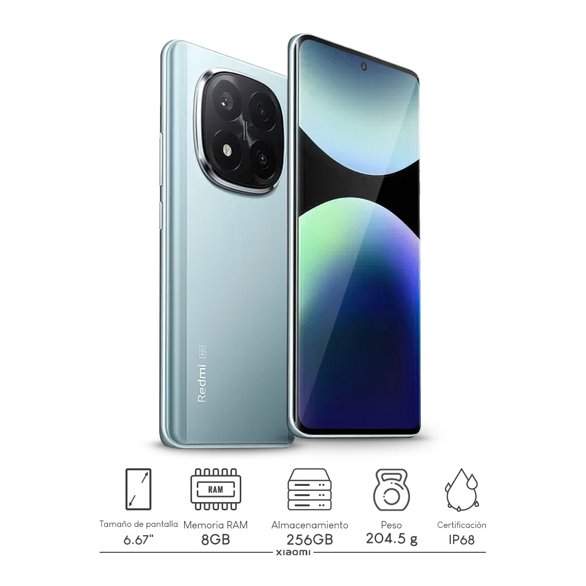 Foto 3 pulgar | Celular Xiaomi Redmi Note 14 Pro Plus 5g Snapdragon 7s-gen3 8c 12gb 512gb 6.67'' Azul