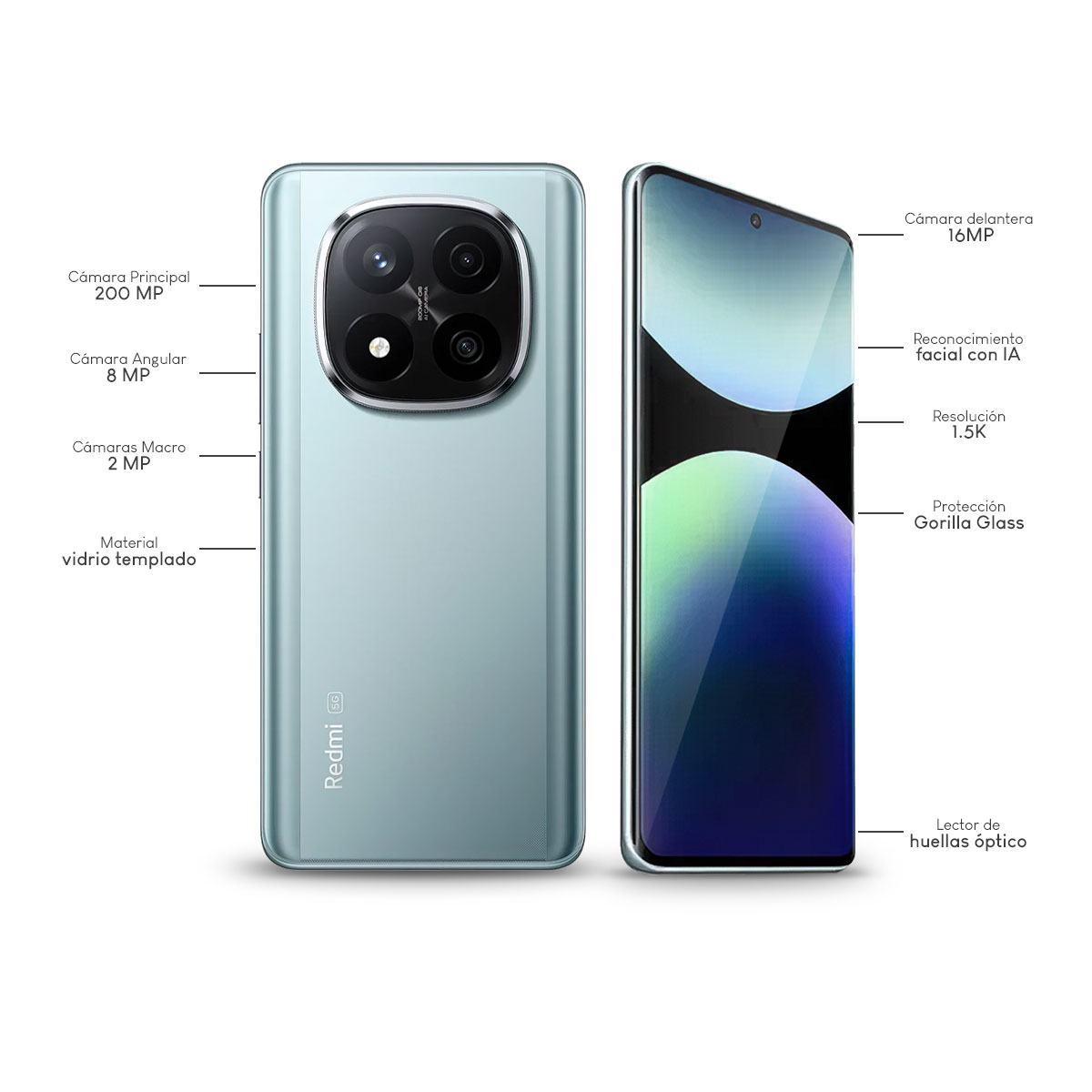 Foto 4 pulgar | Celular Xiaomi Redmi Note 14 Pro Plus 5g Snapdragon 7s-gen3 8c 12gb 512gb 6.67'' Azul