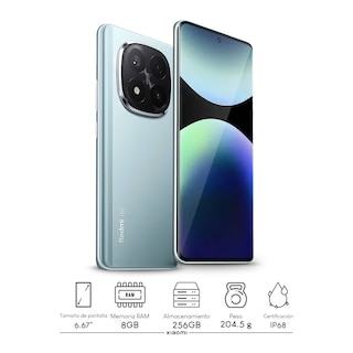 Foto 2 | Celular Xiaomi Redmi Note 14 Pro Plus 5g Snapdragon 7s-gen3 8c 12gb 512gb 6.67'' Azul + Audifonos Bluetooth Y Lápi