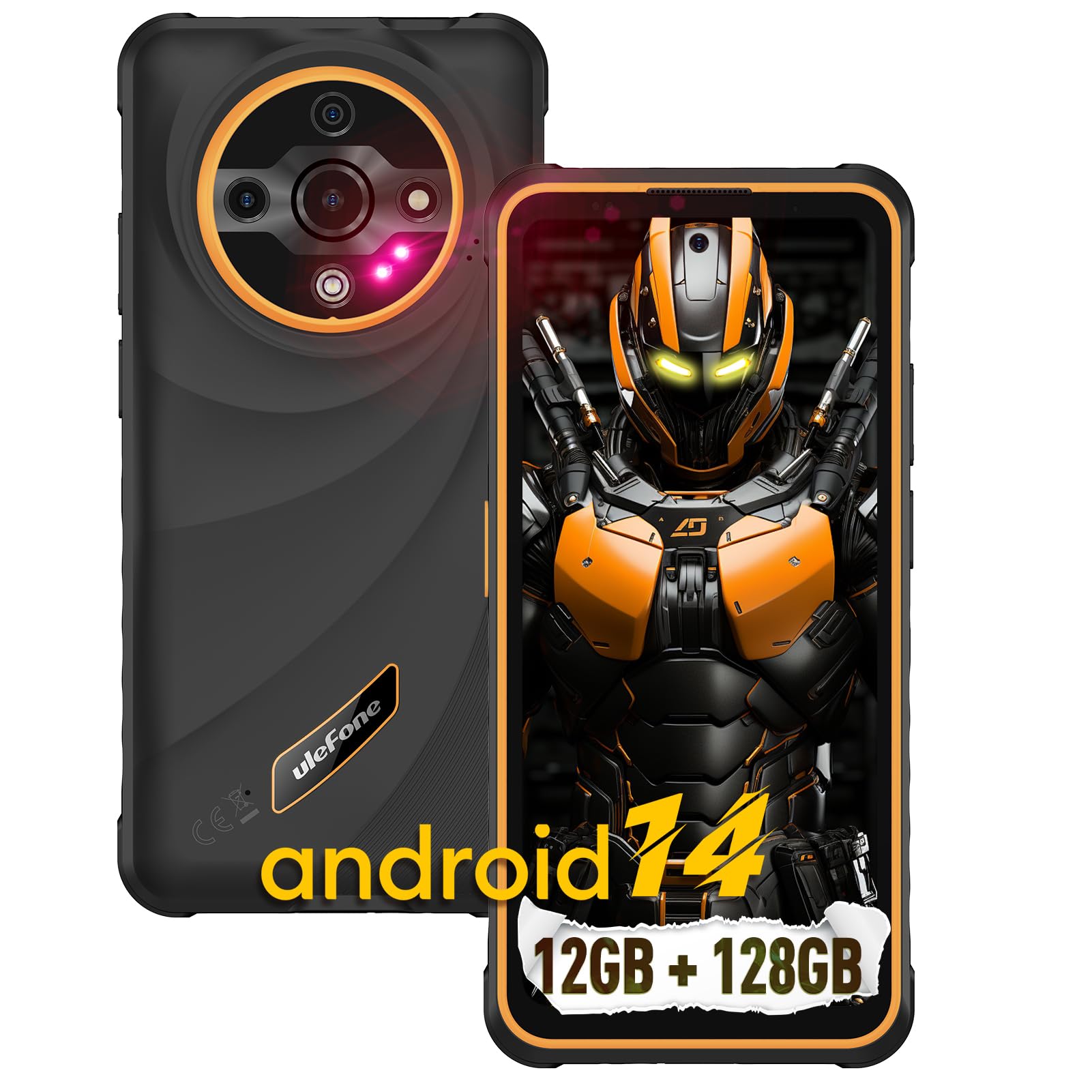 Foto 2 pulgar | Smartphone Ulefone Armor X31 Rugged Desbloqueado 12gb+128gb Naranja - Venta Internacional.