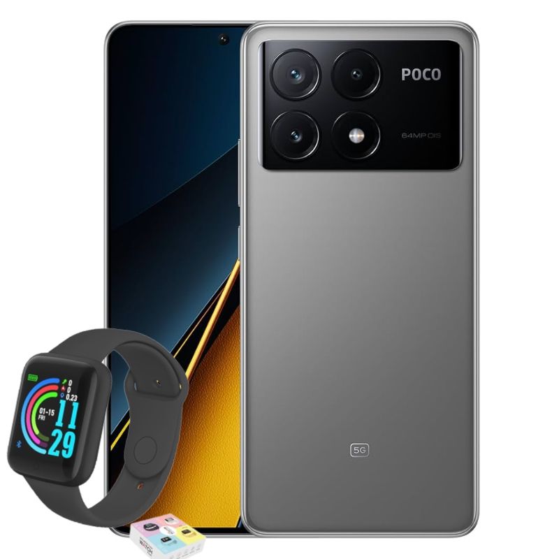Foto 2 pulgar | Xiaomi Poco X6 Pro 5g Dual Sim 512gb 12ram Gris + Smartwatch