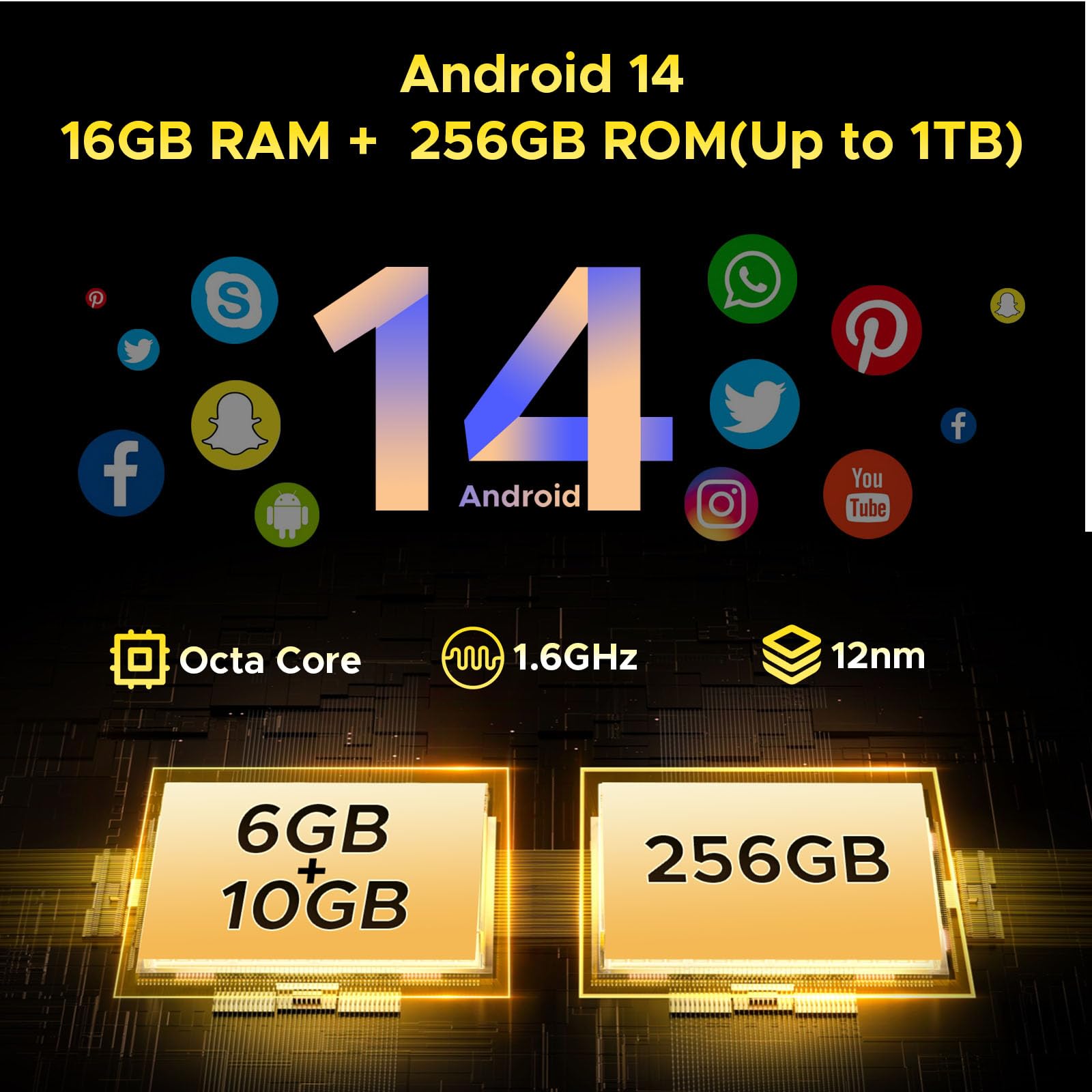 Foto 5 | Smartphone Doogee S Punk Android 14 16 Gb+256 Gb/1 Tb 10800 Mah - Venta Internacional.