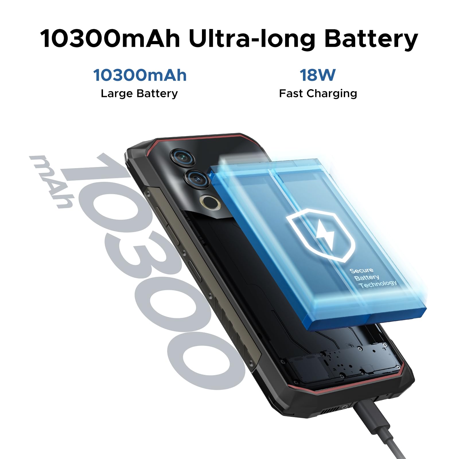 Foto 3 | Smartphone Doogee Blade10, Resistente, 24 Gb+256 Gb/2 Tb, 10300 M - Venta Internacional.