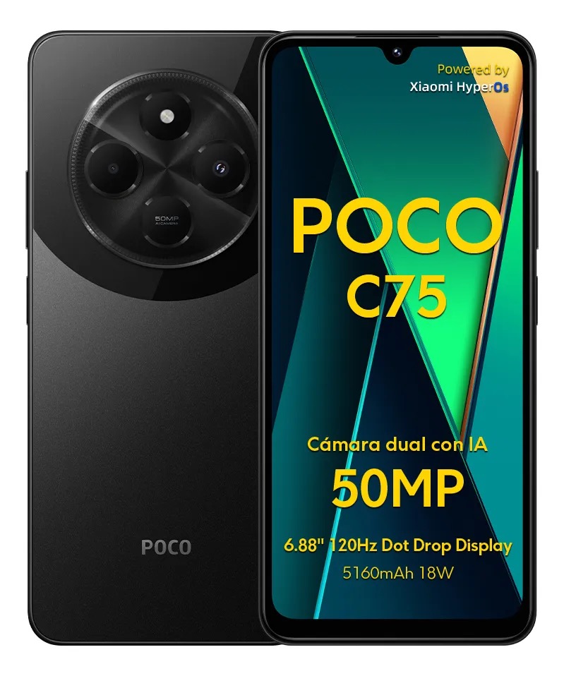 Foto 2 pulgar | Celular Poco C75 8+256gb Negro