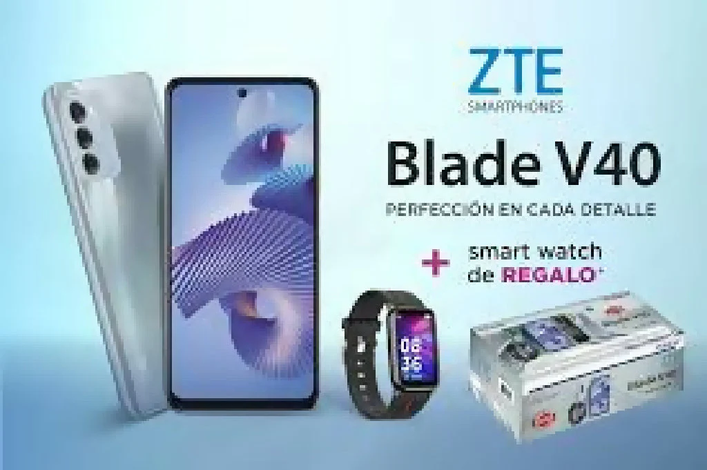 Foto 5 pulgar | Celular Zte V40 Azul y Smartwatch 4gb Ram 128gb Desbloqueado