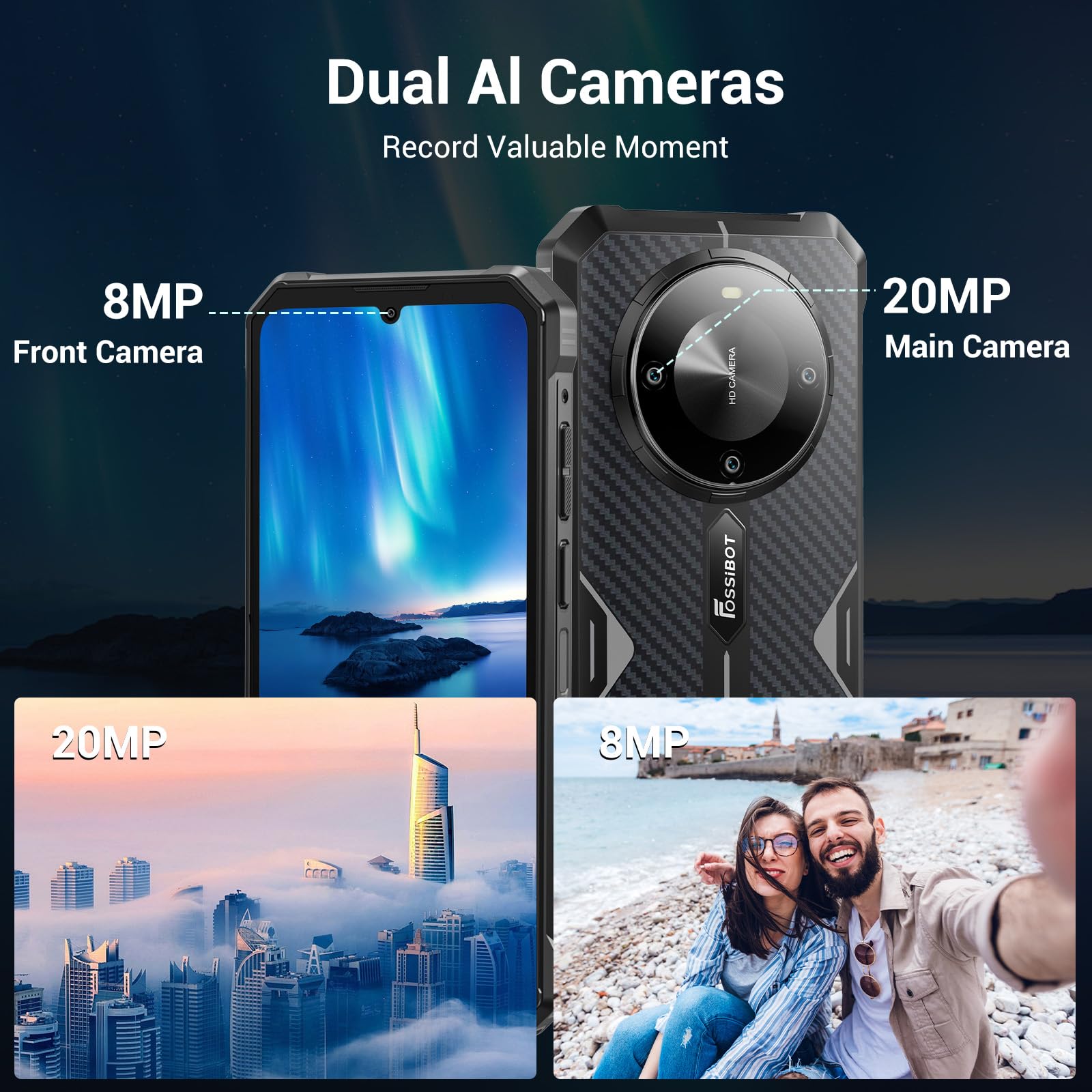 Foto 7 pulgar | Smartphone Fossibot F105 Rugged Desbloqueado Android 14 12gb+64gb - Venta Internacional.