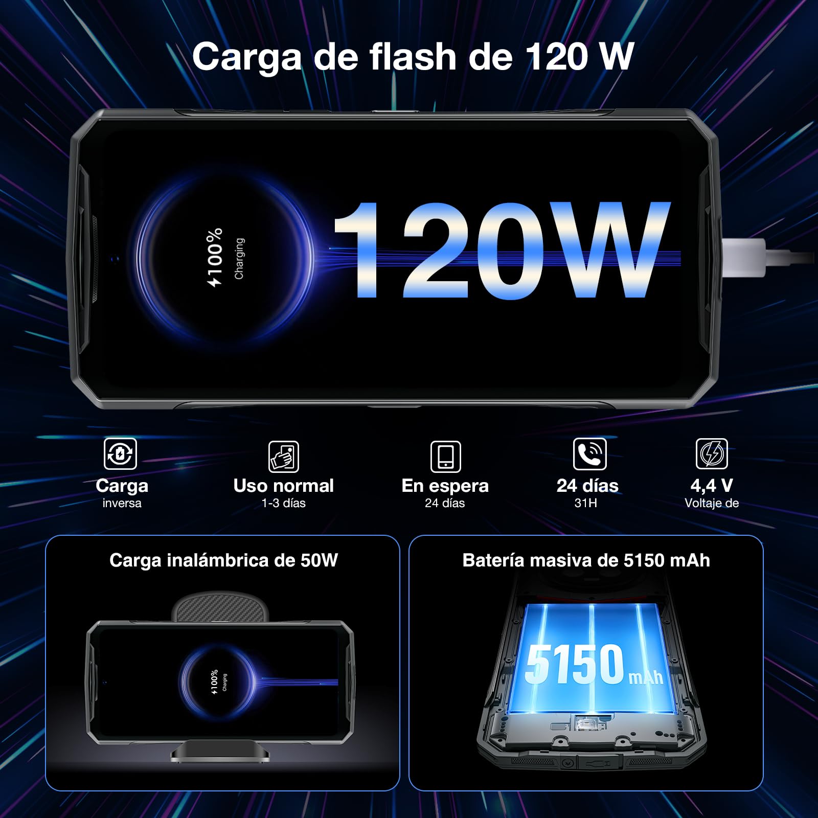 Foto 6 pulgar | Celular Robusto Doogee Dk10 5g 32 gb + 512 gb 6.67'' - Venta Internacional