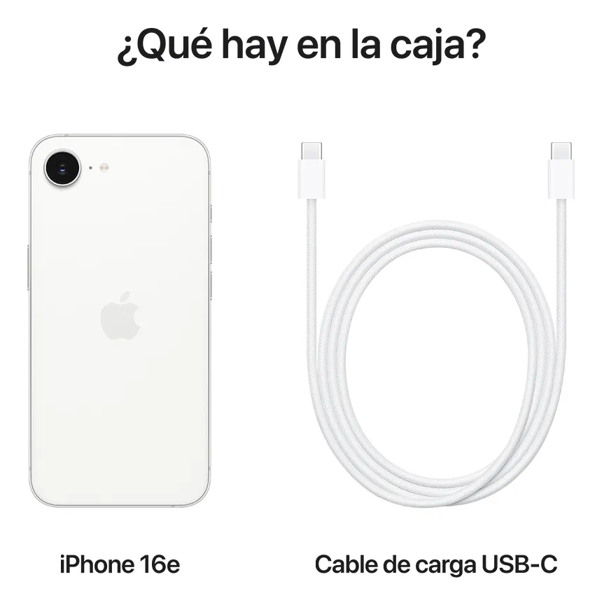 Foto 5 pulgar | Celular Apple Iphone 16e Blanco 128 Gb + Audífonos De Diadema