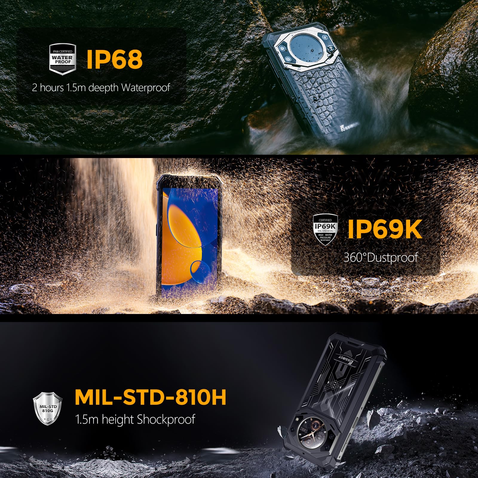 Foto 6 pulgar | Smartphone Robusto Fossibot F101 Pro Desbloqueado De 15+128 Gb 10600 Mah - Venta Internacional.