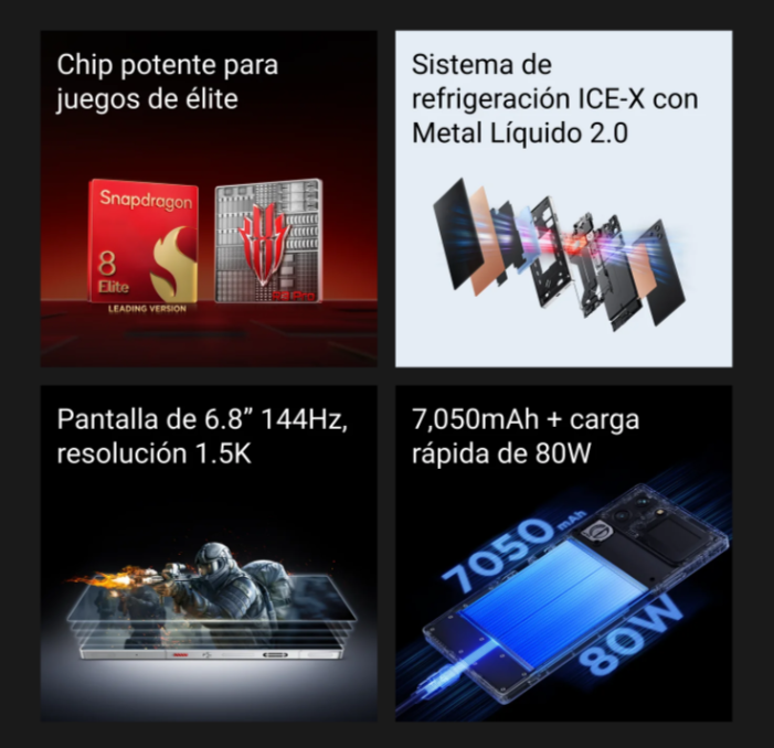 Foto 7 pulgar | Smartphone Redmagic 10spro 5g 12 Gb De Ram 256 Gb De Rom Nightfall