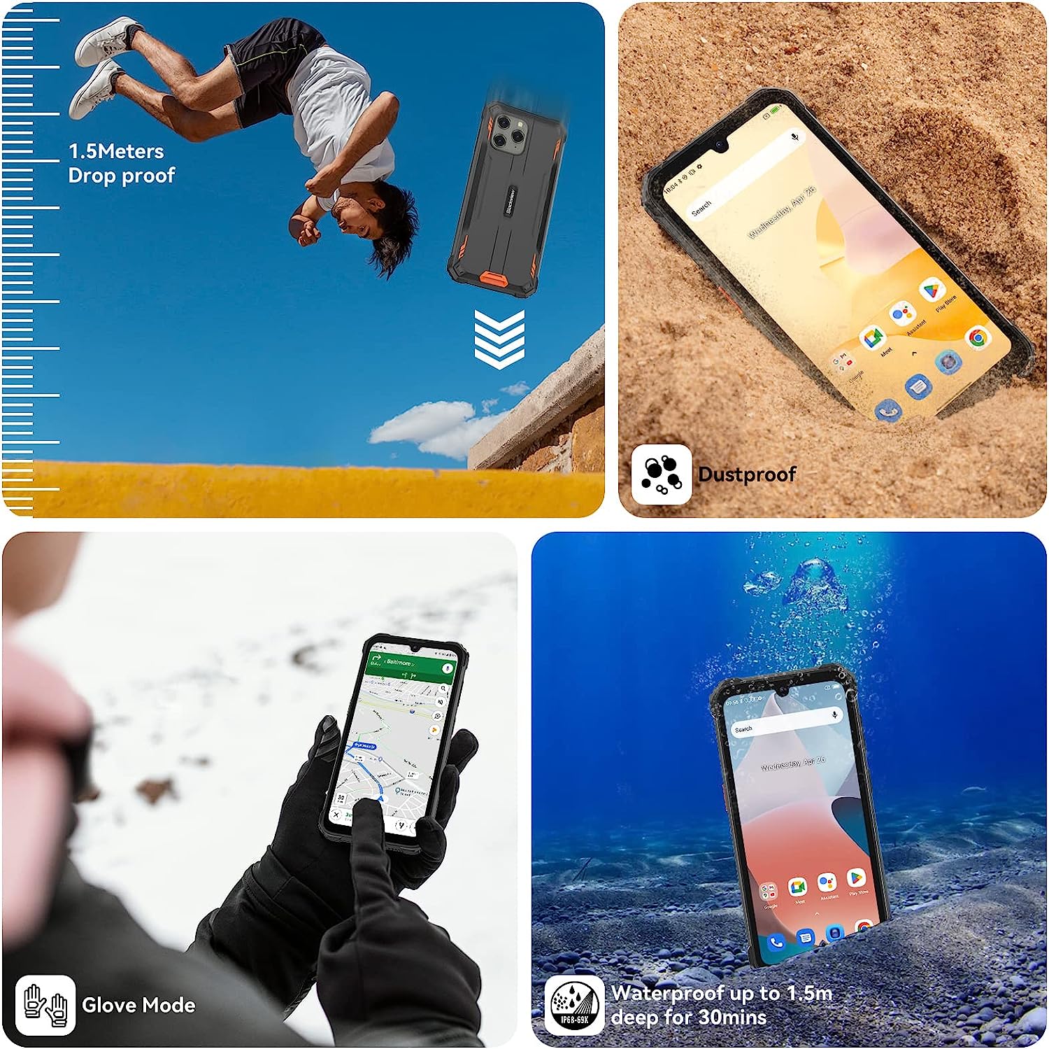 Foto 3 pulgar | Smartphone Blackview Bv5300 Pro Android 12 de 7 Gb+64 Gb/1 Tb - Venta Internacional