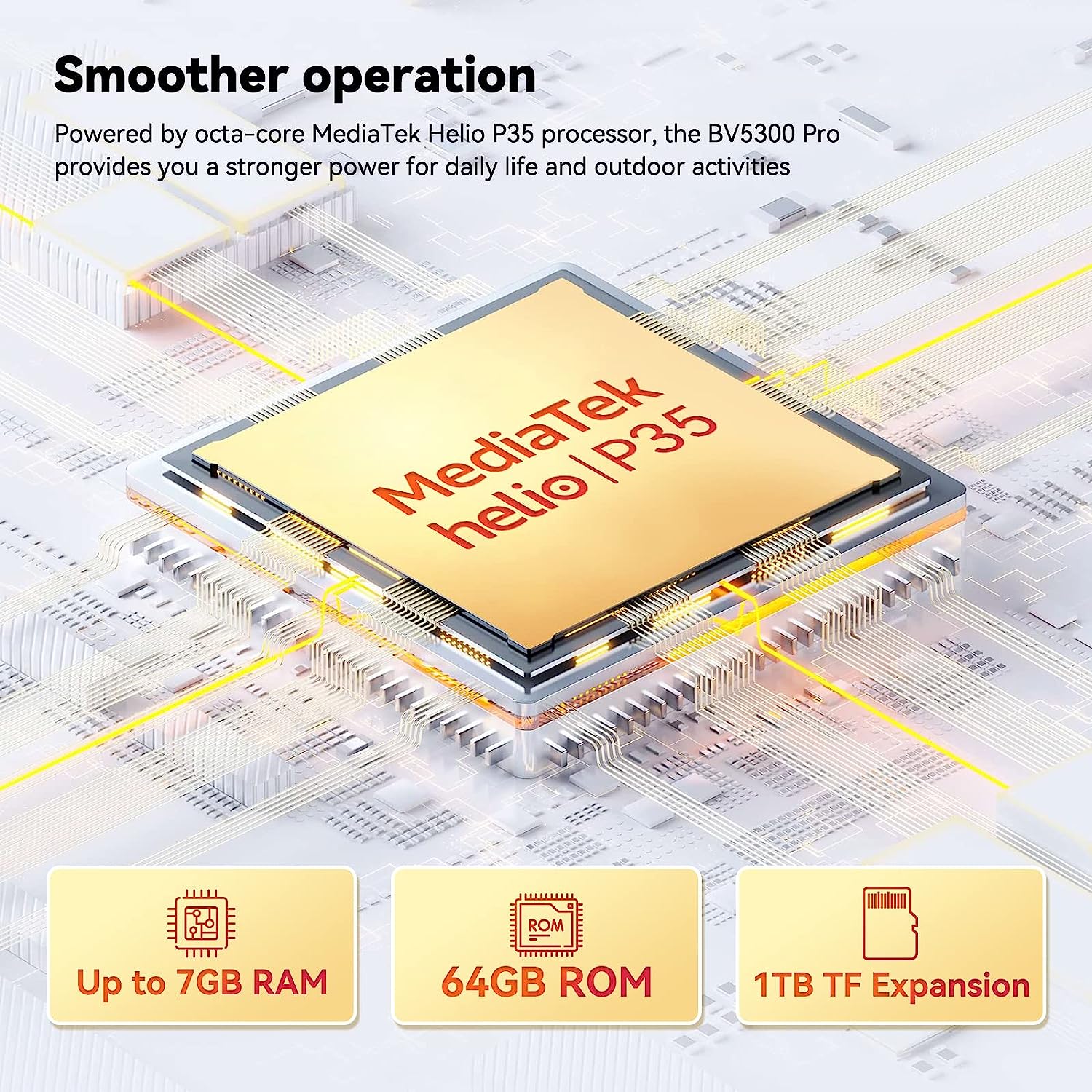 Foto 4 | Smartphone Blackview Bv5300 Pro Android 12 de 7 Gb+64 Gb/1 Tb - Venta Internacional