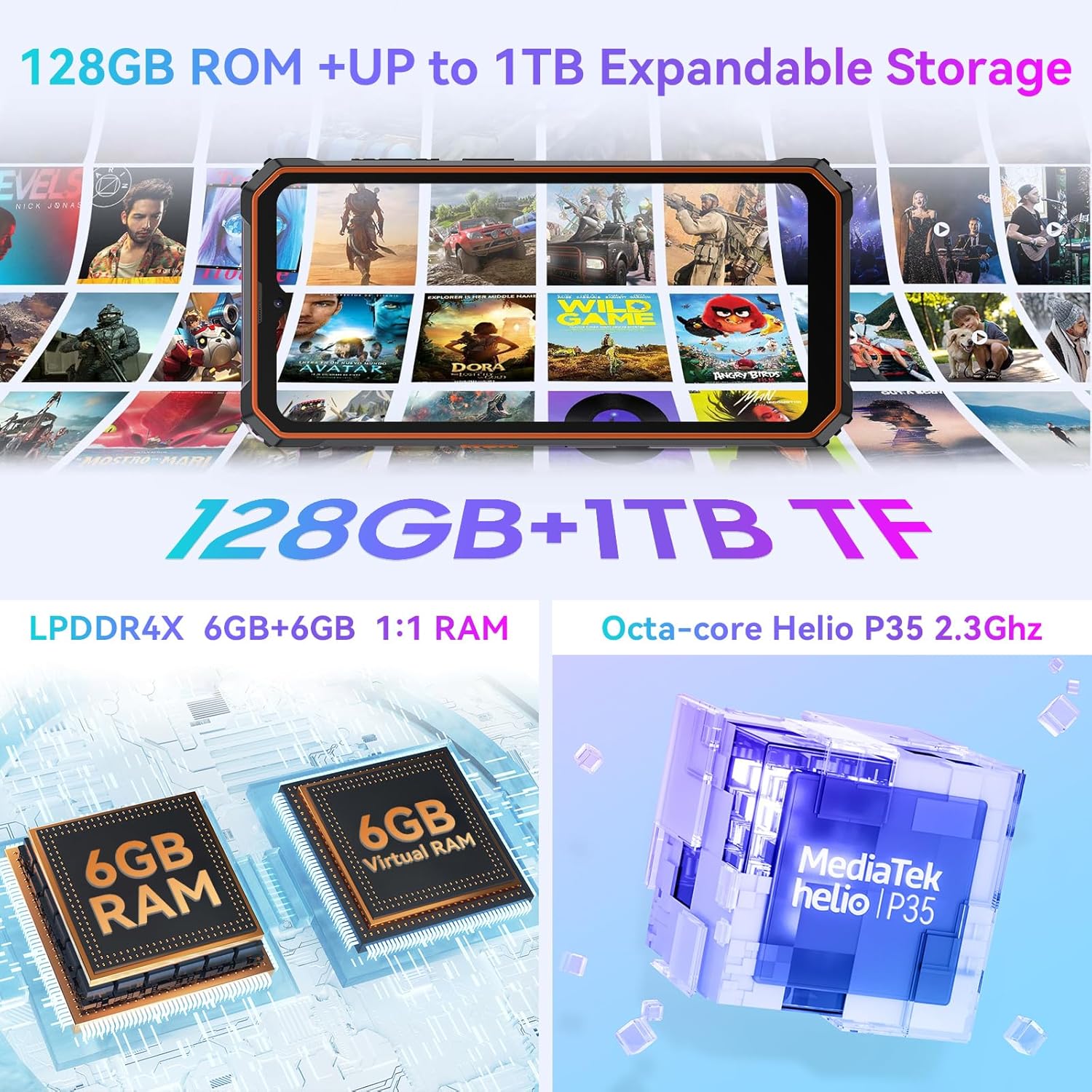 Foto 6 pulgar | Smartphone Blackview Bv6200 Pro 12 Gb de Ram 128 Gb Rom- Venta Internacional