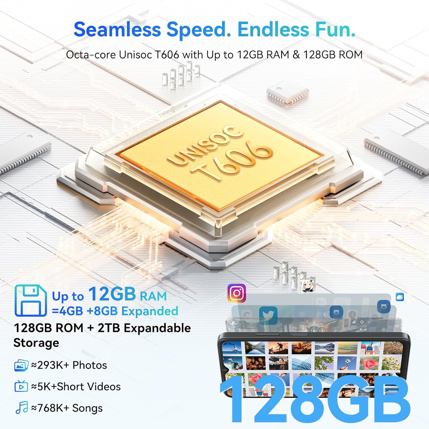 Foto 6 pulgar | Smartphone Blackview Wave 8 12 Gb De Ram 128 Gb De Rom Android 14