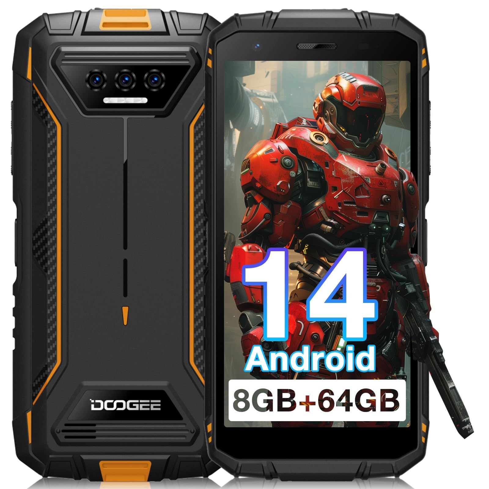 Foto 2 pulgar | Teléfono Robusto Doogee S41t Desbloqueado 2025 Android 14 8gb+64gb Naranja - Venta Internacional.
