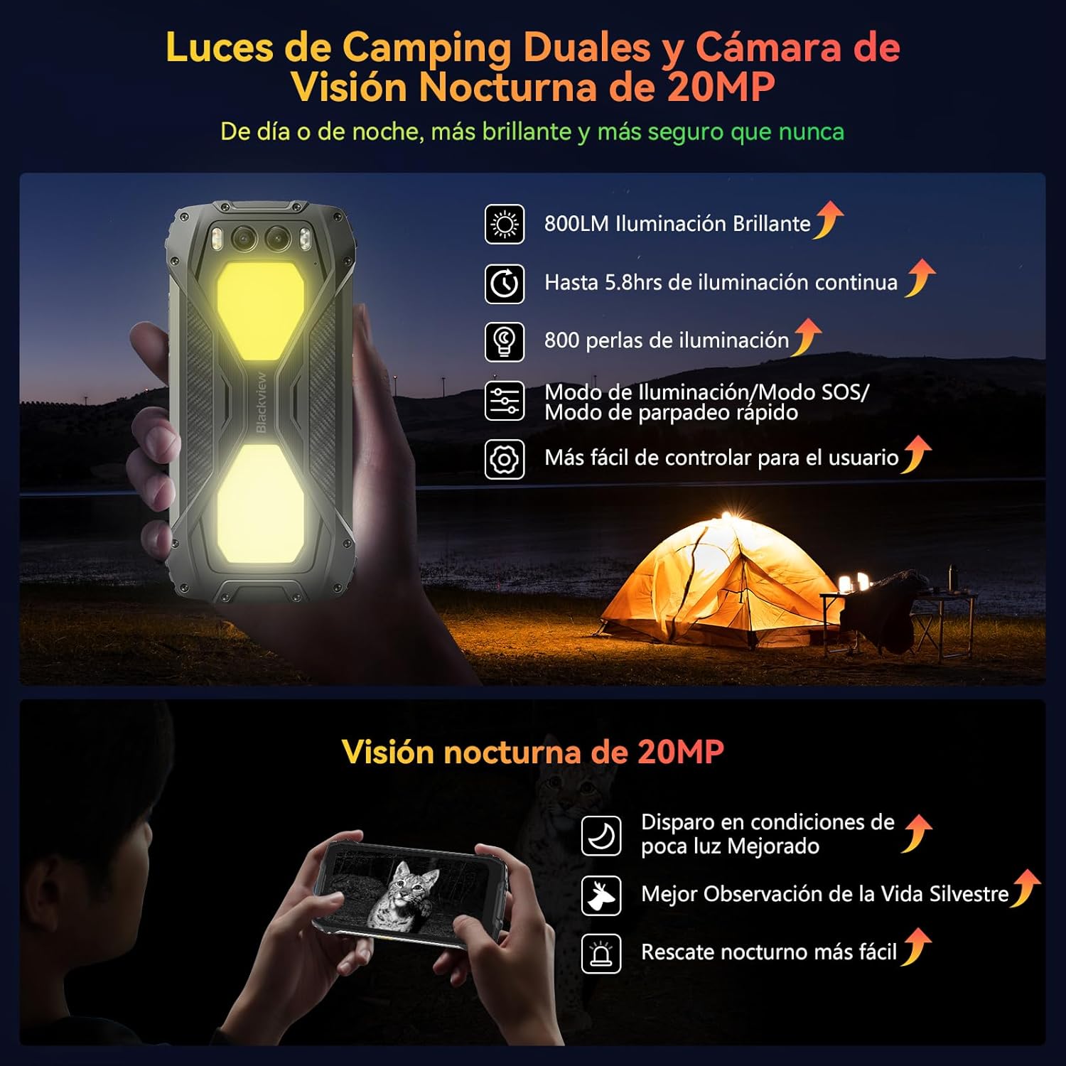 Foto 6 pulgar | Smartphone Blackview Bv7300 De 18 Gb De Ram, 256 Gb/2 Tb, 15000 Mah - Venta Internacional.