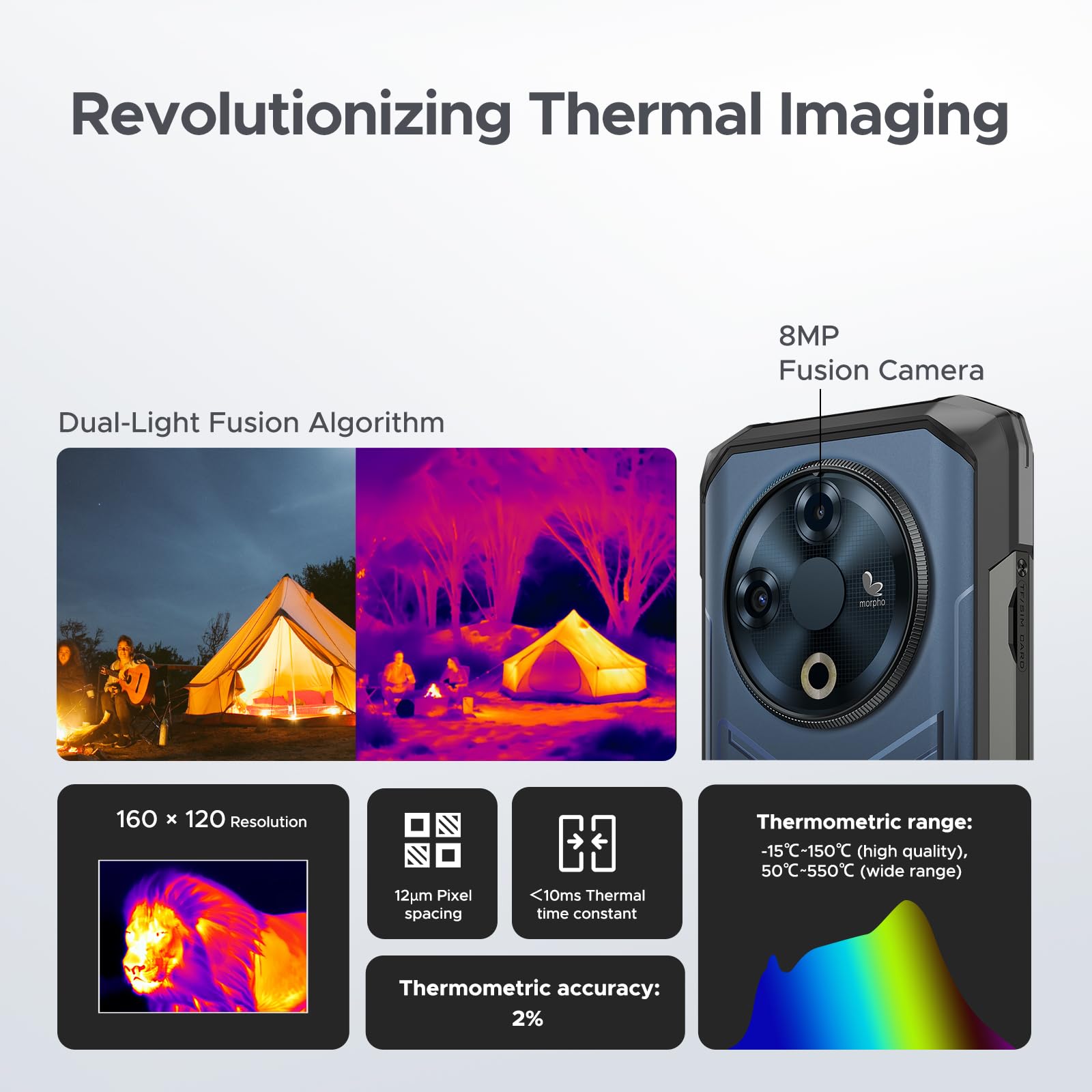 Foto 2 | Teléfono Robusto Doogee Fire 6 Con Cámara Térmica De 16 Gb+256 Gb Android 14 - Venta Internacional.