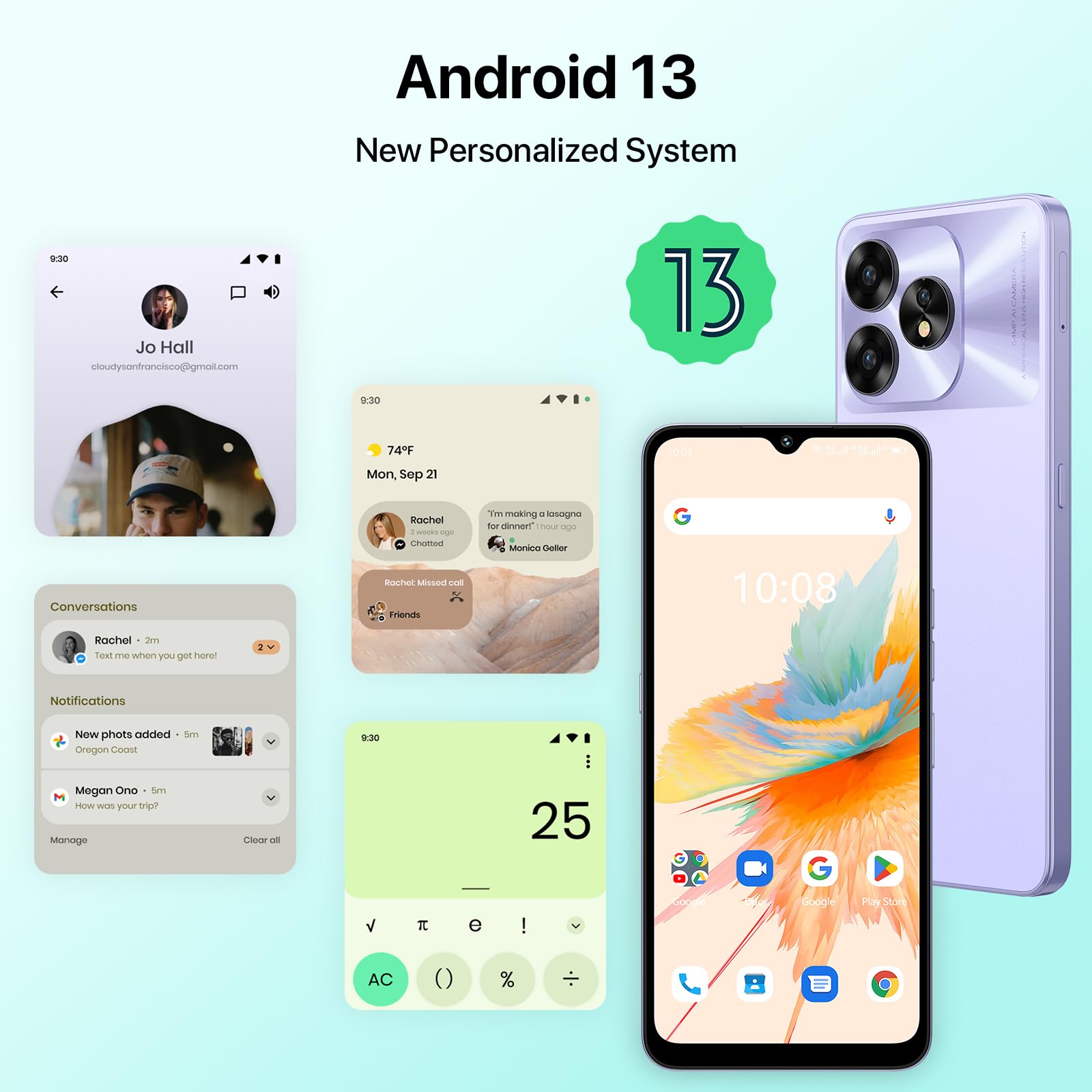 Foto 6 pulgar | Teléfono Celular Umidigi A15 16gb+256gb Android 13 6.7'' 64mp Cam - Venta Internacional.