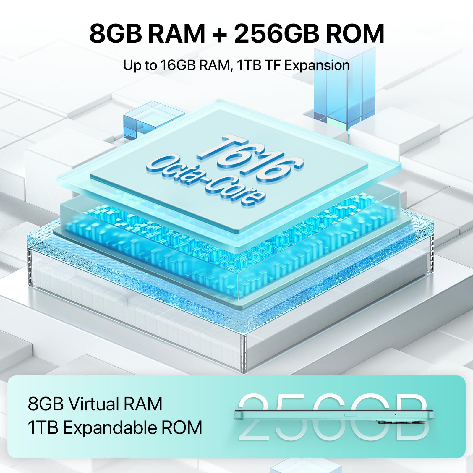 Foto 7 pulgar | Teléfono Celular Umidigi A15 16gb+256gb Android 13 6.7'' 64mp Cam - Venta Internacional.