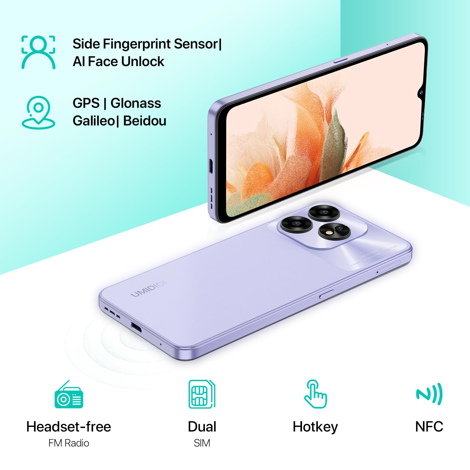 Foto 8 pulgar | Teléfono Celular Umidigi A15 16gb+256gb Android 13 6.7'' 64mp Cam - Venta Internacional.