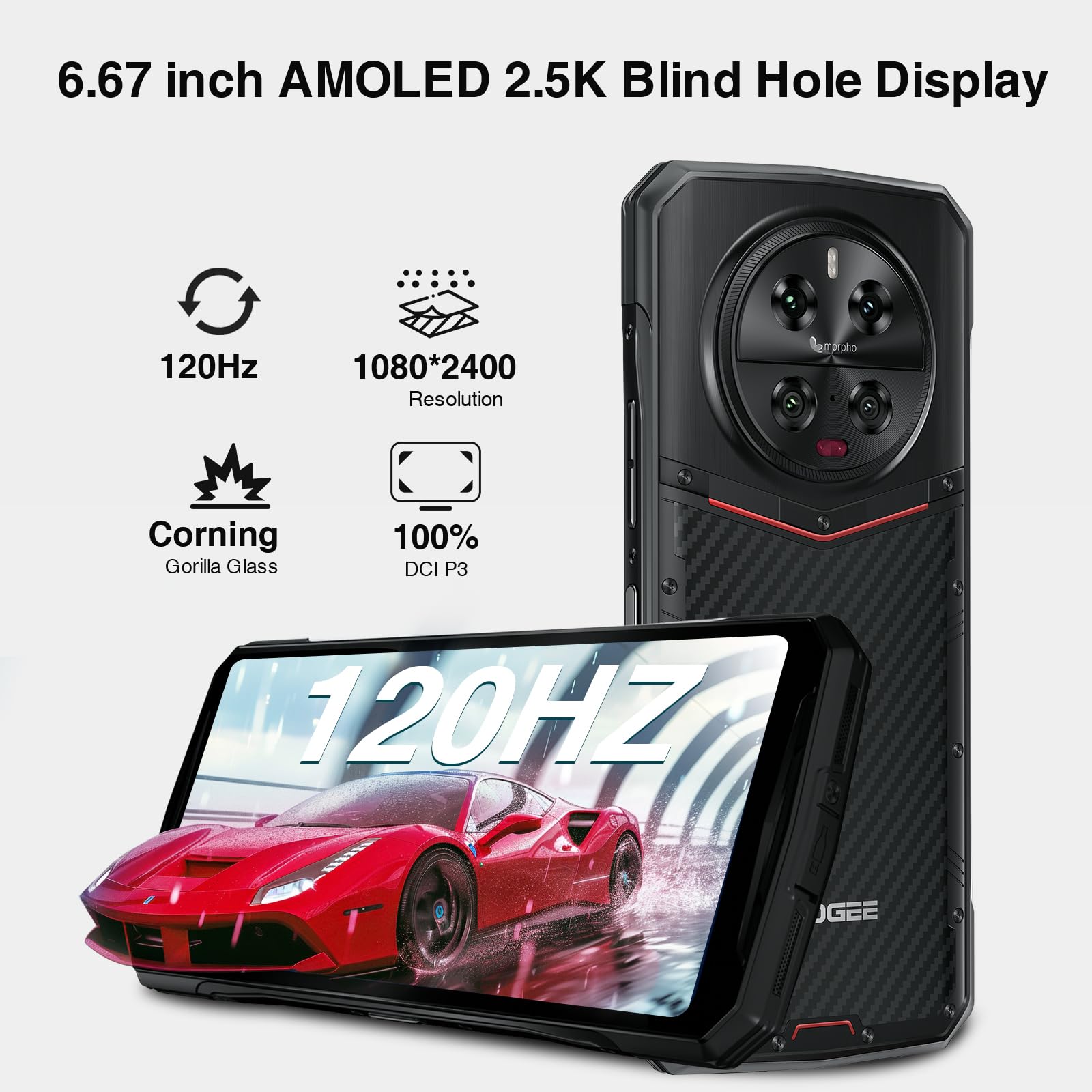 Foto 3 | Smartphone Doogee Dk10 Rugged 5g 32gb+512gb 120w De Carga Rápida - Venta Internacional.
