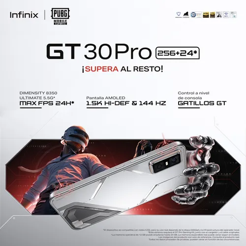 Foto 8 pulgar | Infinix Gt 30 Pro 5g  Dual Sim  256gb Gris 12+12gb Ram Gris
