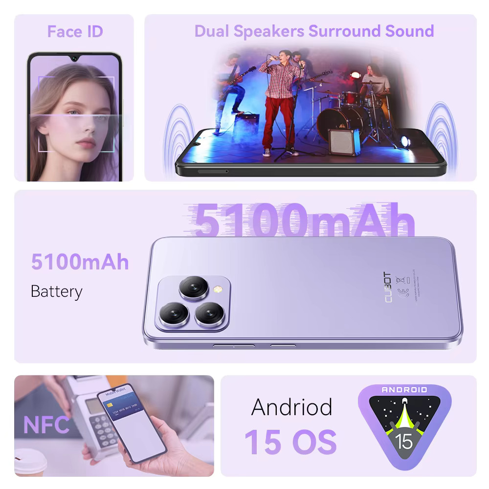 Foto 7 pulgar | Smartphone Cubot A40 12 Gb De Ram 256 Gb De Rom Android 15 Nfc