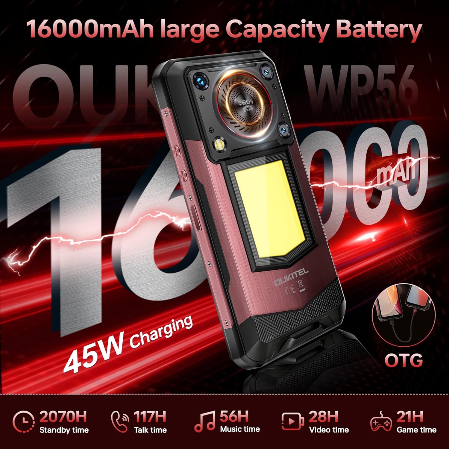 Foto 7 pulgar | Smartphone Oukitel Wp56 5g 36 Gb Ram 512 Gb/2 Tb 16000 Mah - Venta Internacional.