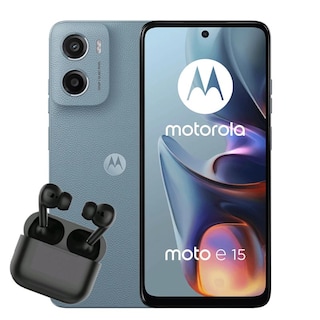 Foto 1 | Celular Motorola Moto E15 64 Gb Azul+ Air Pods