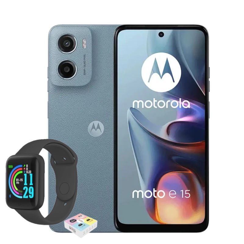 Foto 2 pulgar | Motorola Moto E15 Dual Sim 64gb 2ram Azul+ Watch