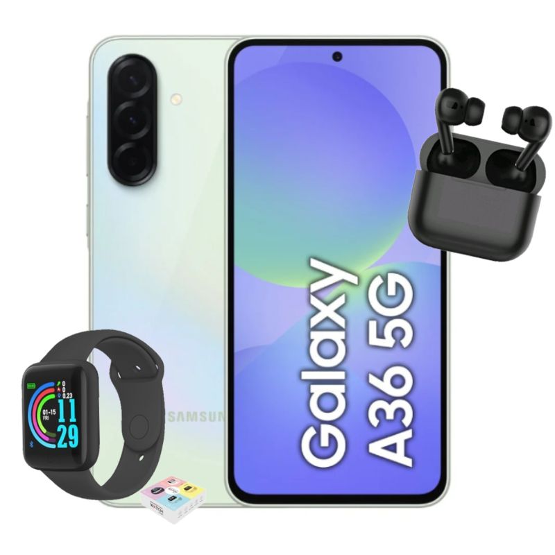 Foto 2 pulgar | Samsung Galaxy A36 5g Dual Sim 128 Gb 8 Ram Lime + Watch Y Airpods