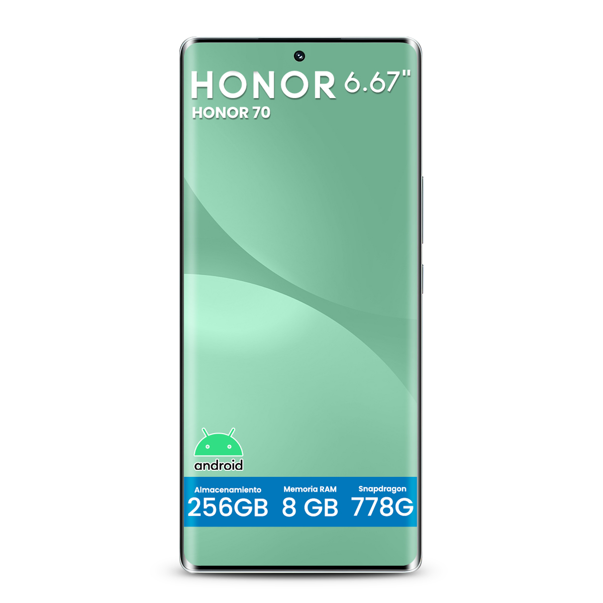 Foto 3 pulgar | Celular Honor 70 Liberado 256 GB Verde Esmeralda
