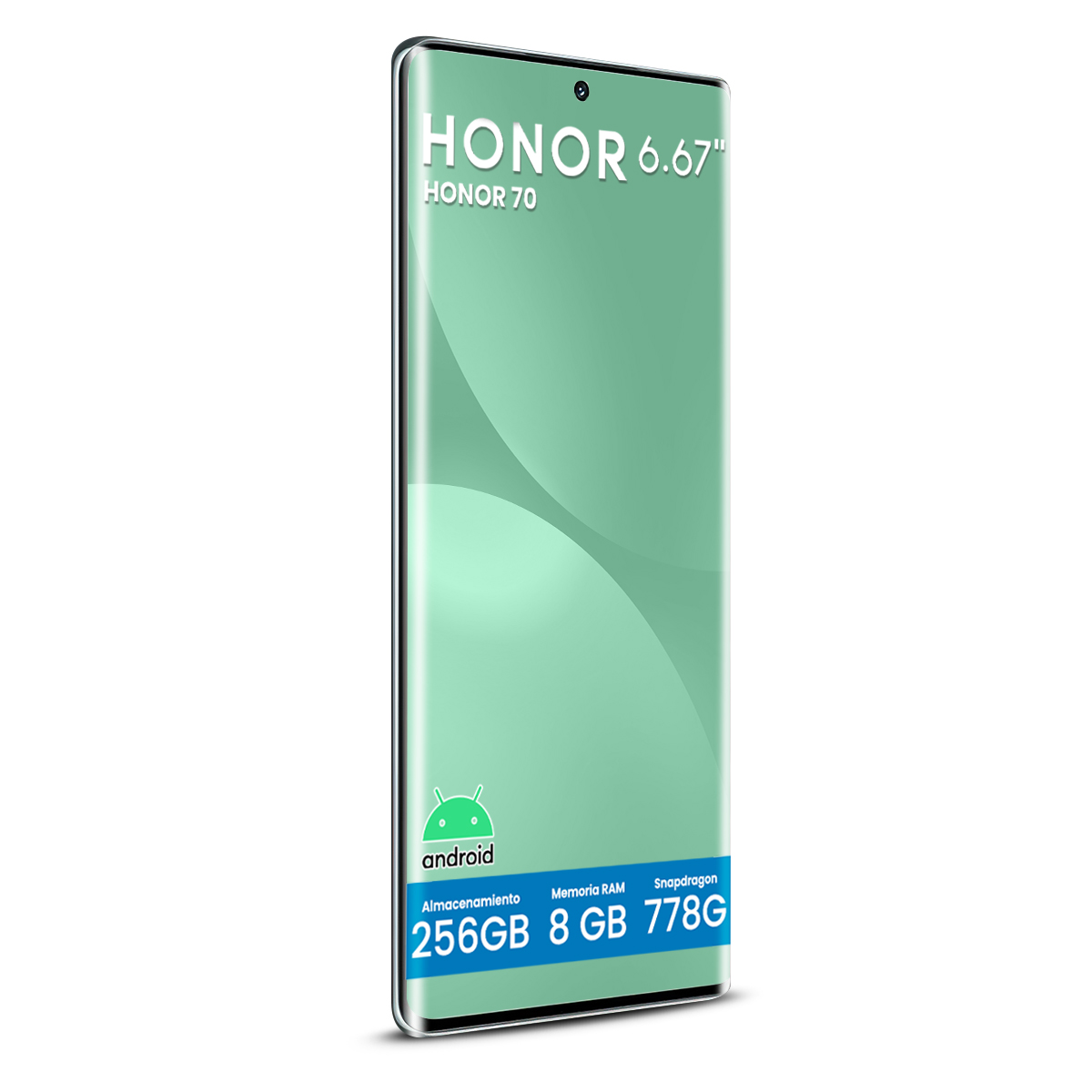 Foto 4 pulgar | Celular Honor 70 Liberado 256 GB Verde Esmeralda
