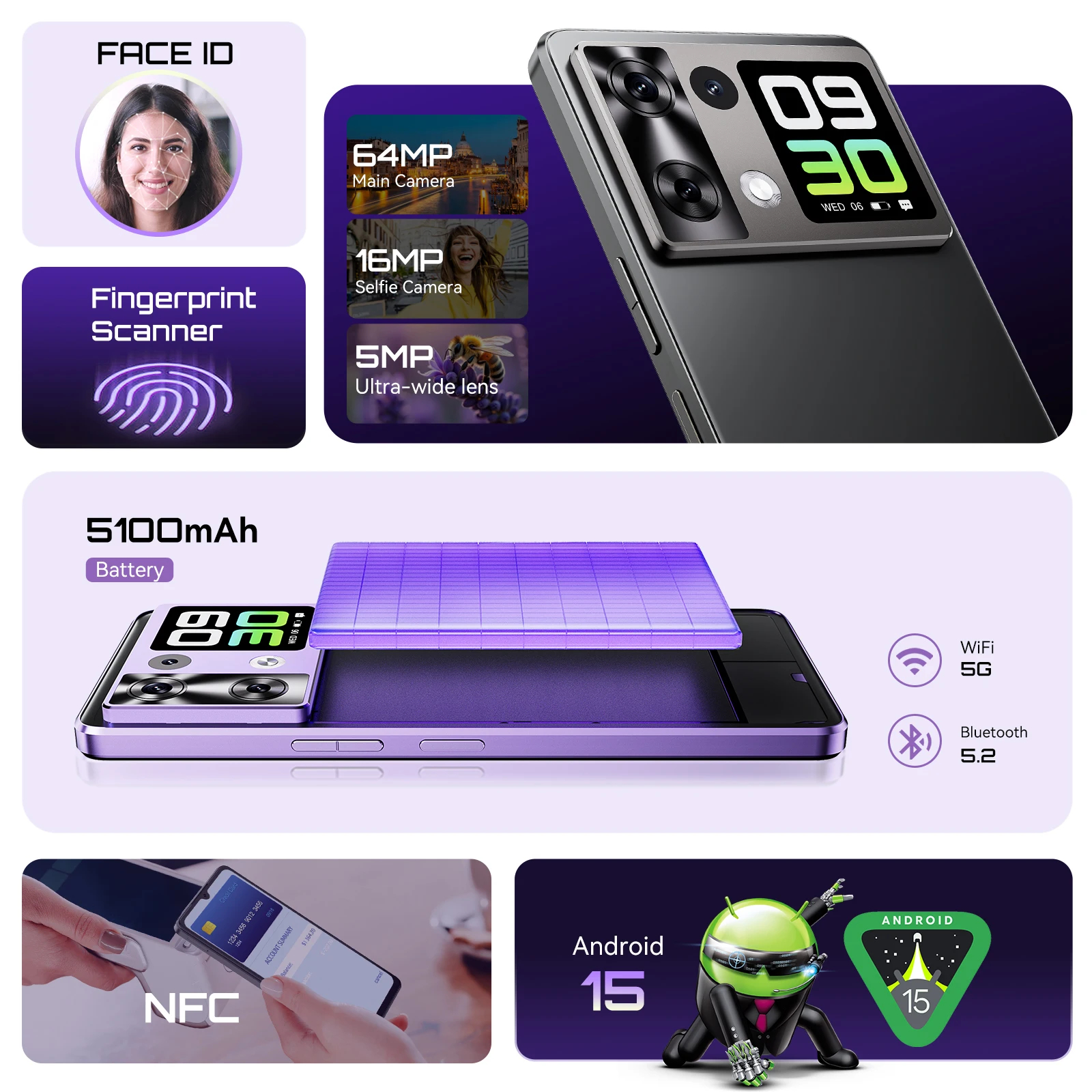 Foto 6 | Smartphone Cubot P90 Android 15 24 Gb Ram 256 Gb Rom 6.88 Pulgadas