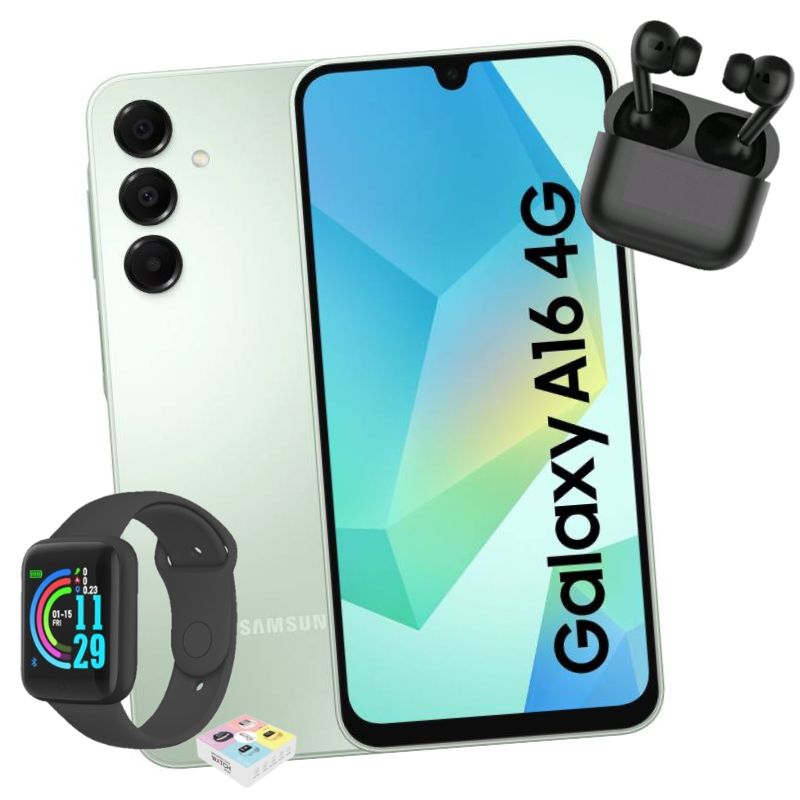 Foto 1 | Samsung Galaxy A16 4g Dual Sim 256gb 8ram Verde+ Air Pods Y Watch