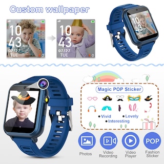 Foto 5 | Reloj Inteligente Phyulls con 24 Juegos Despertador y Cámara para Niños - Venta Internacional
