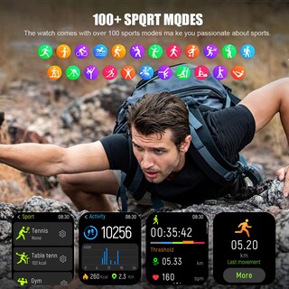 Foto 3 | Reloj Inteligente Hvlgmrc Military para Hombre con Monitor de Llamadas y Actividad Física - Venta Internacional