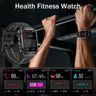Foto 6 | Reloj Inteligente Hvlgmrc Military para Hombre con Monitor de Llamadas y Actividad Física - Venta Internacional