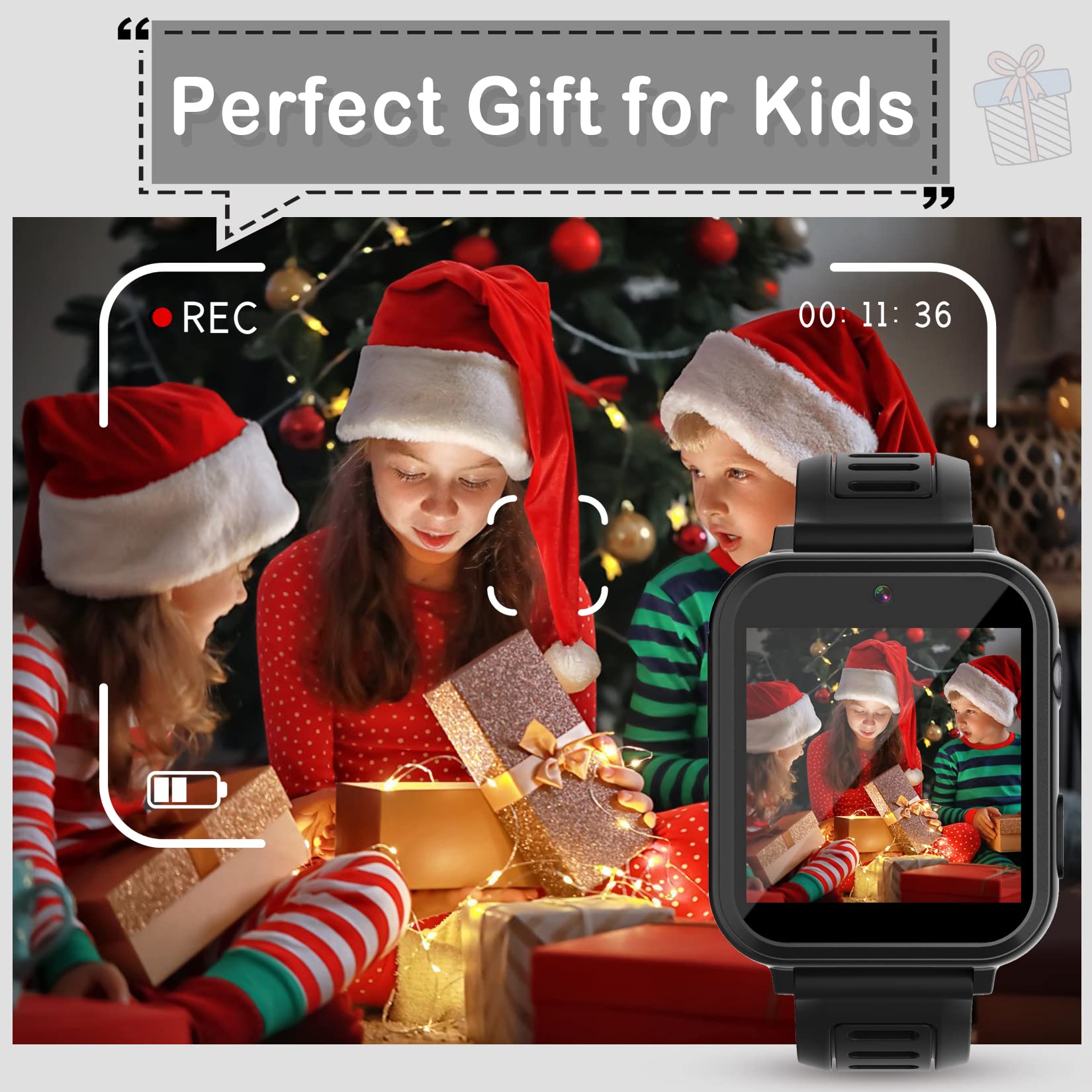 Foto 8 pulgar | Reloj Inteligente Phyulls para Niños con Cámara De 24 Juegos Y Grabadora De Vídeo - Venta Internacional