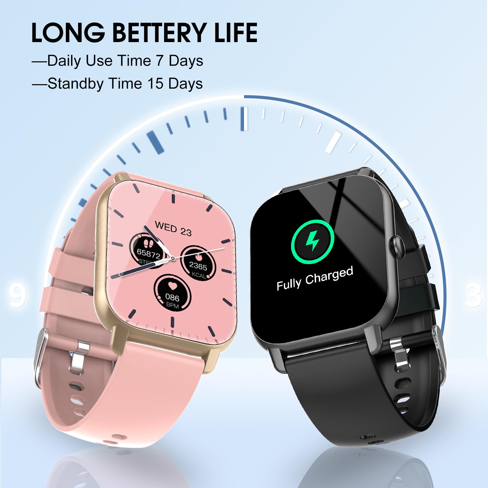 Foto 7 pulgar | Reloj Inteligente Ddidbi para Mujer con Llamadas - Frecuencia Cardiaca Ip68  Rosa - Venta Internacional