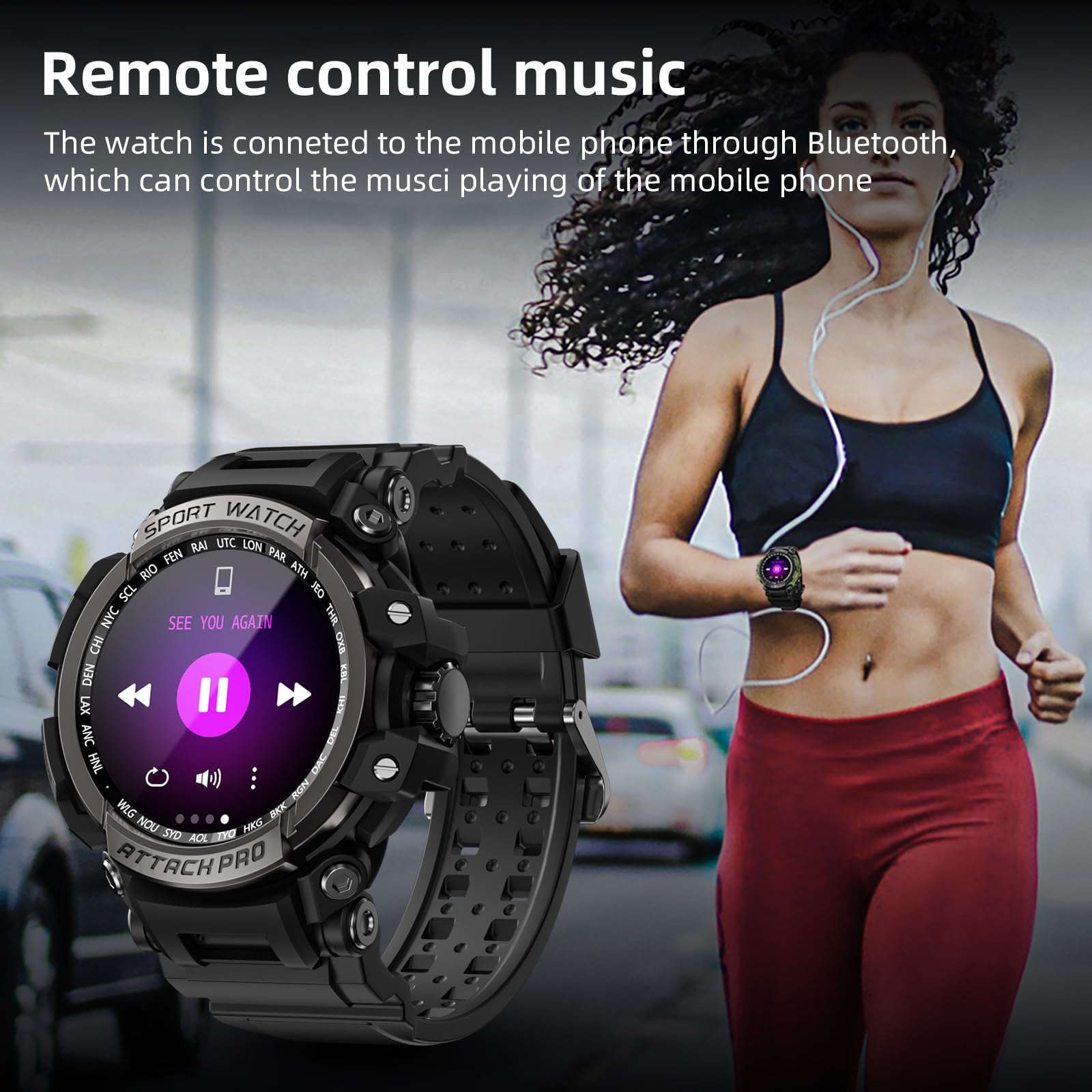 Foto 7 pulgar | Reloj Inteligente Lokmat Military 5atm/ip68k Impermeable para Hombre - Venta Internacional