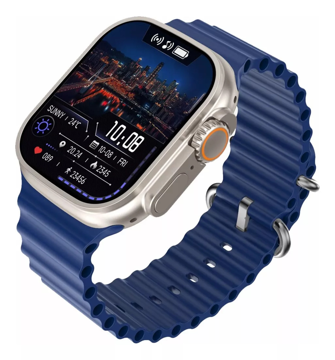 Foto 3 pulgar | Smartwatch Fralugio Gs Ultra 2 4 GB Rom Llamadas MP3 Hd  Azul