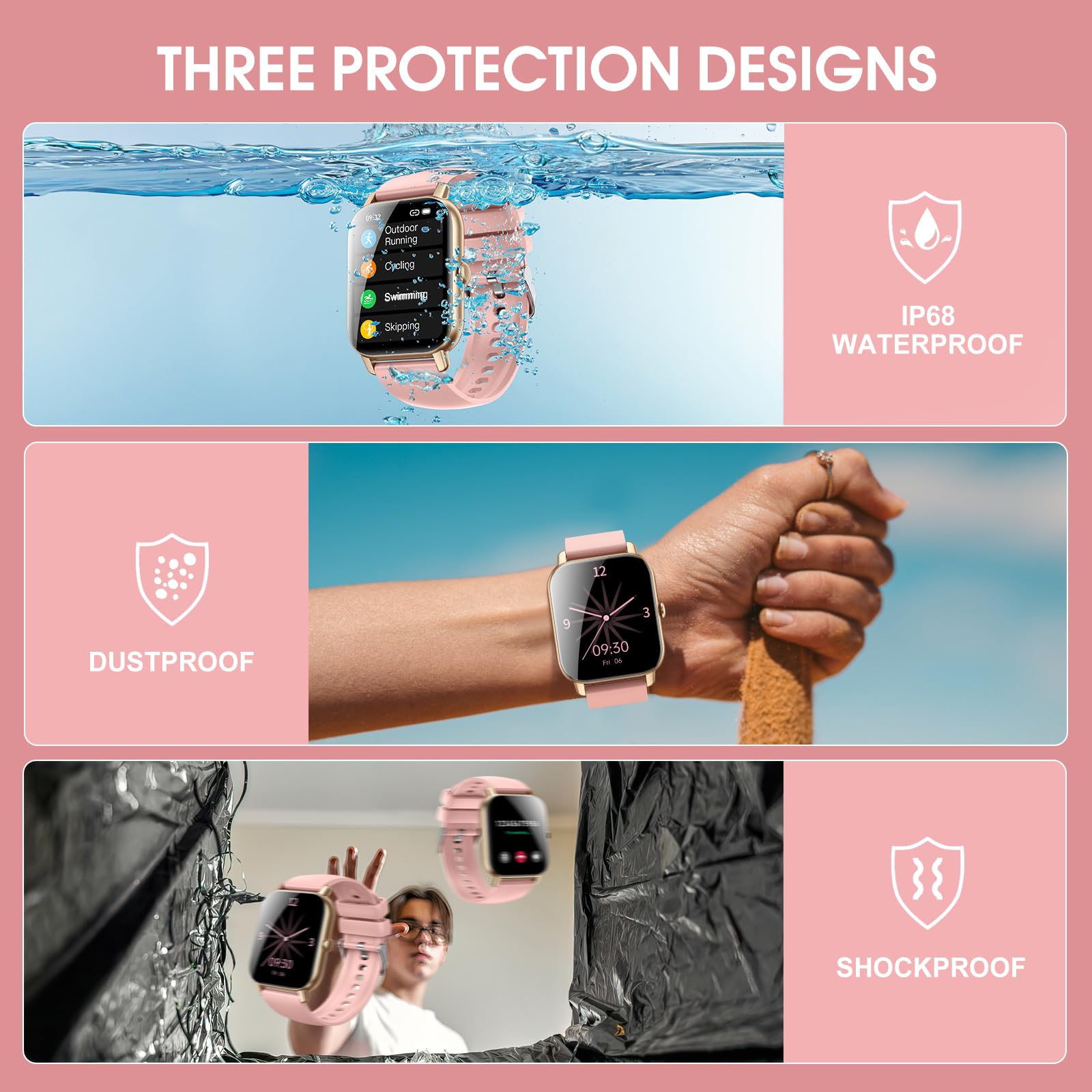 Foto 6 pulgar | Reloj Inteligente Smartwatch Ddidbi con Calling Rosa para Mujer - Venta Internacional
