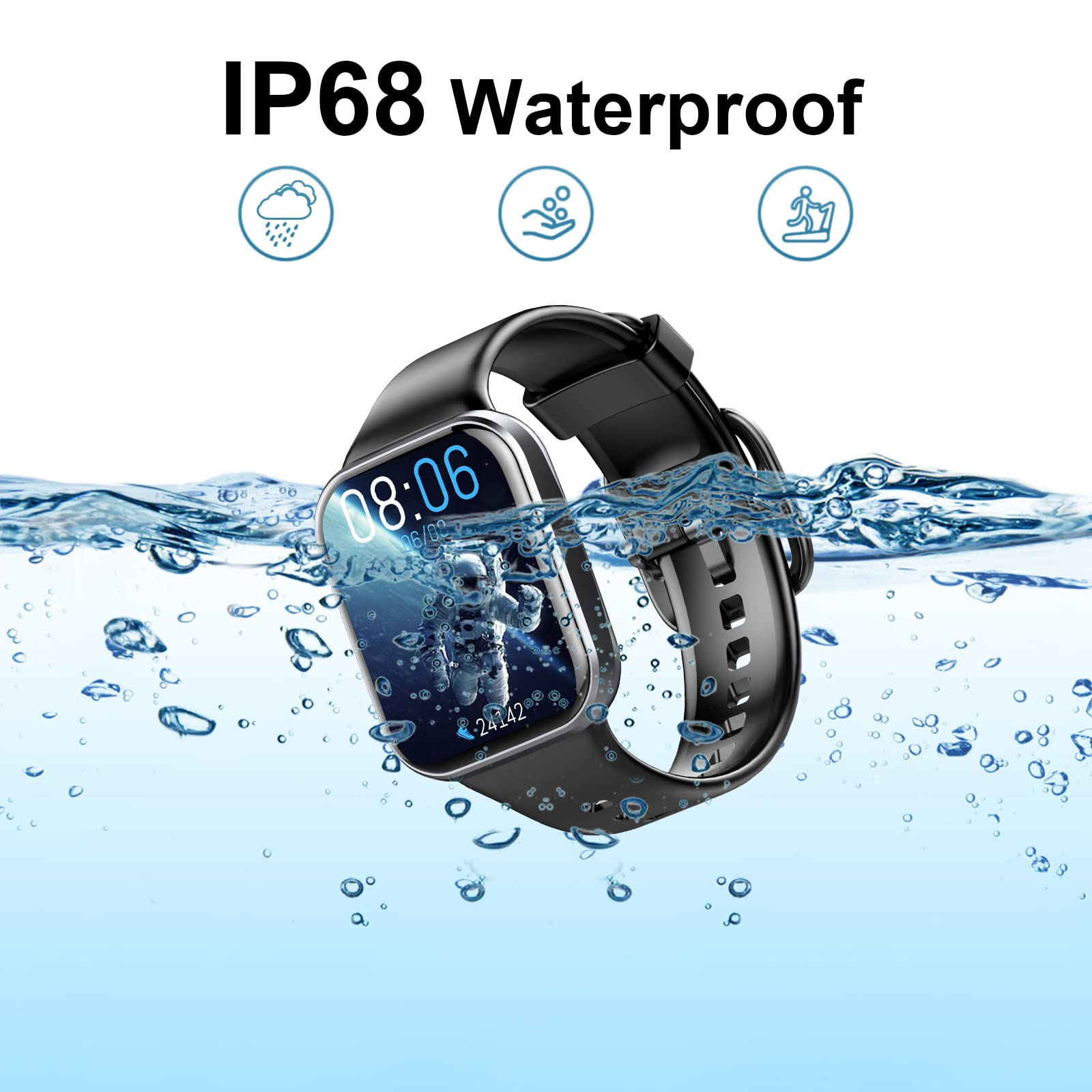 Foto 7 pulgar | Smartwatch Monitor de Actividad Jugeman con Pantalla HD 1,69 Pulgadas IP68 - Venta Internacional