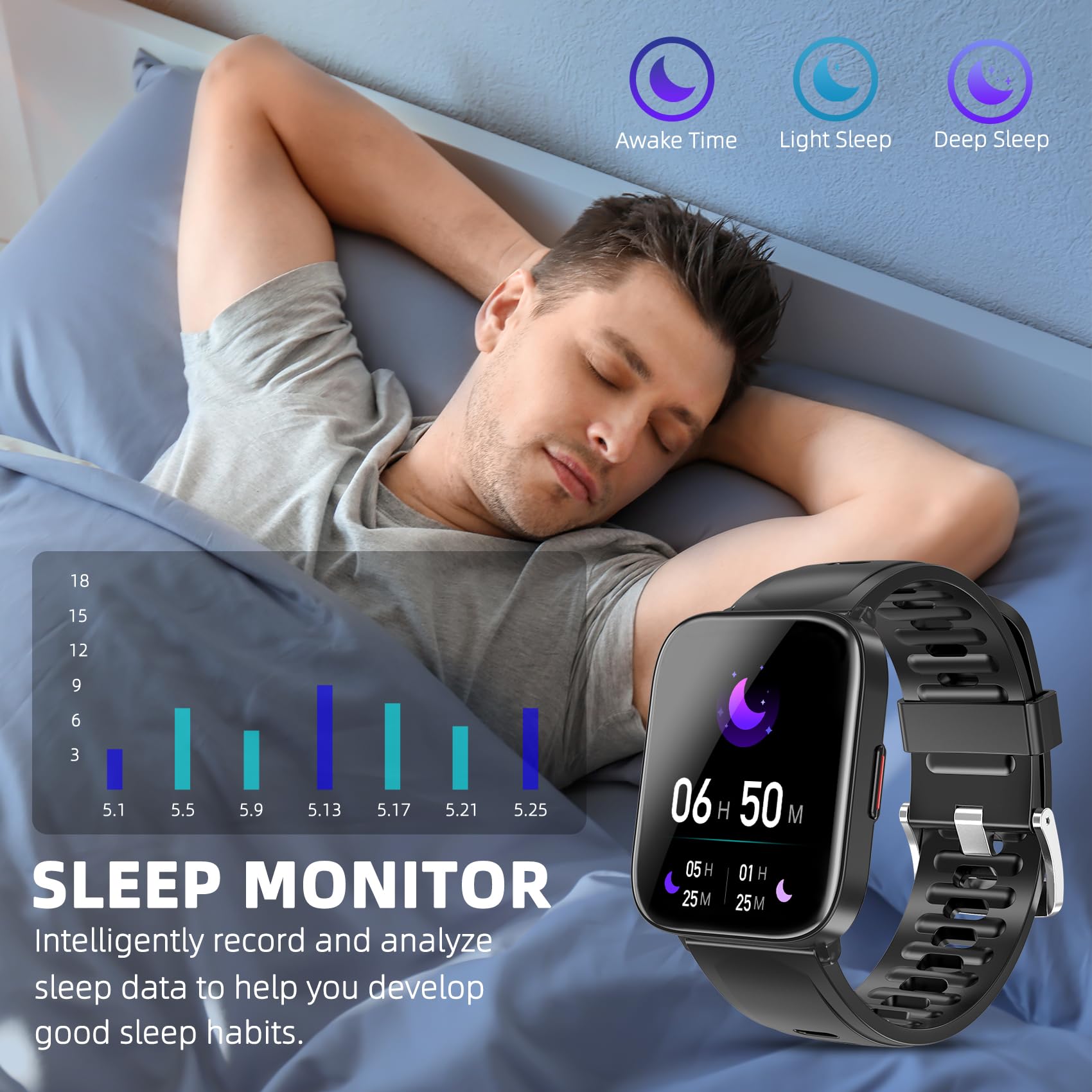 Foto 6 pulgar | Reloj Smartwatch Otosagow Negro con Bluetooth-Venta Internacional